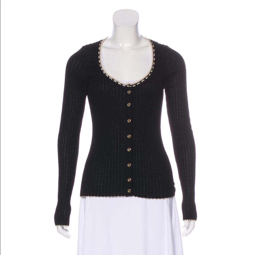 Dolce & Gabbana Knit Scoop Neck Cardigan